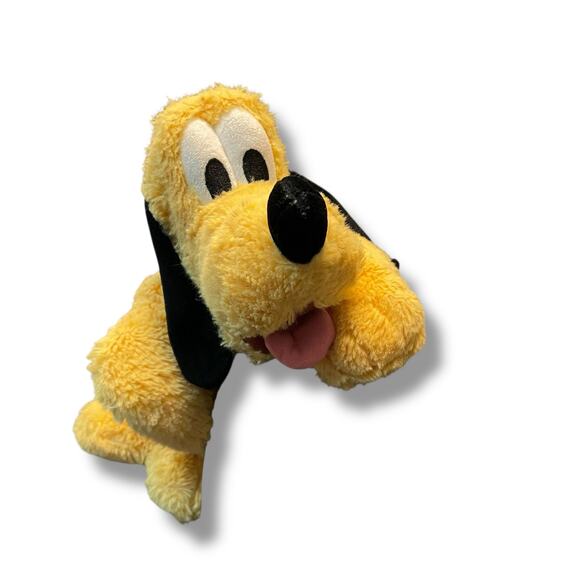 Disney Parks Plush Pluto Dog Nursery Bedroom Decor Green Collar Shower 15" - Picture 9 of 11
